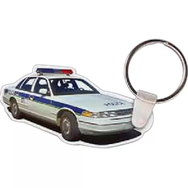 Police car-shaped key tag,