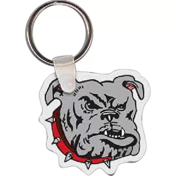 Bulldog shaped key tag