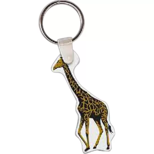 Giraffe shaped key tag,