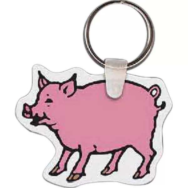 Pig shaped key tag,