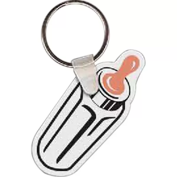 Baby bottle-shaped key tag,