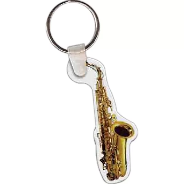 Saxophone shaped key tag,