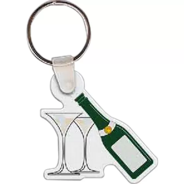 Champagne and glasses shaped