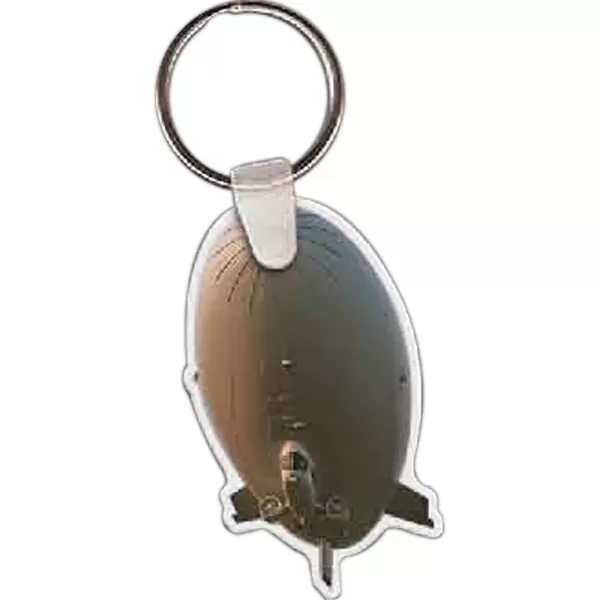 Blimp shaped key tag,