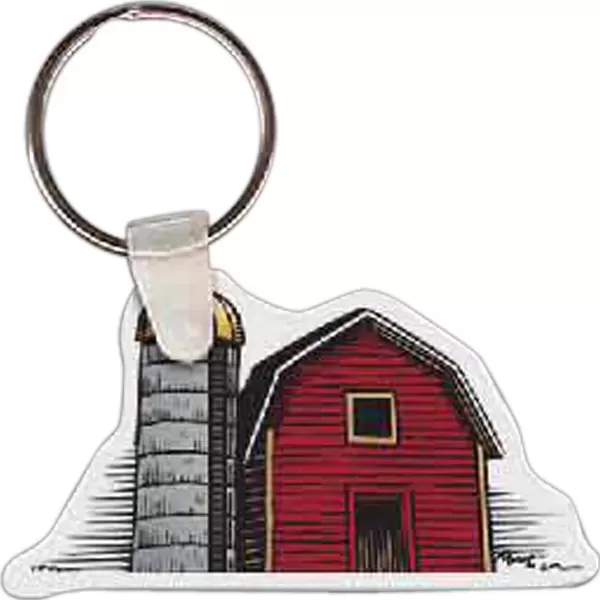 Barn shaped key tag