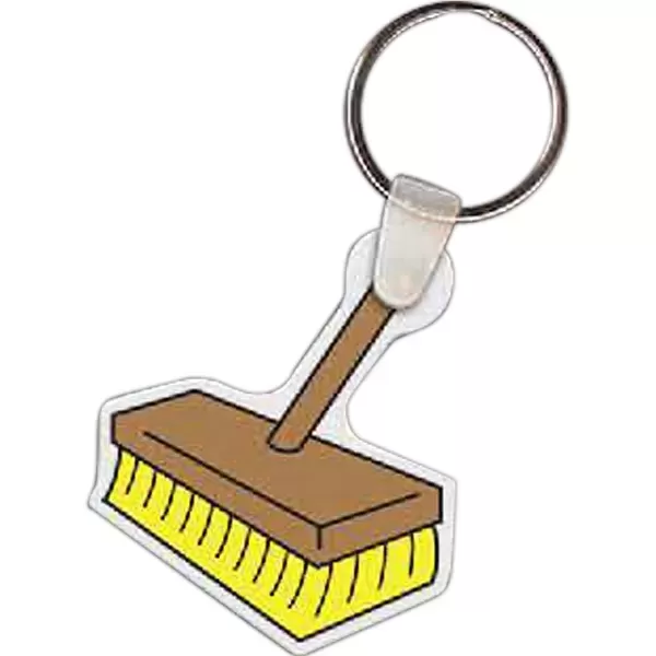Broom shaped key tag