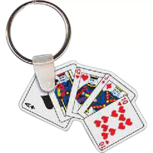 Playing cards shaped key