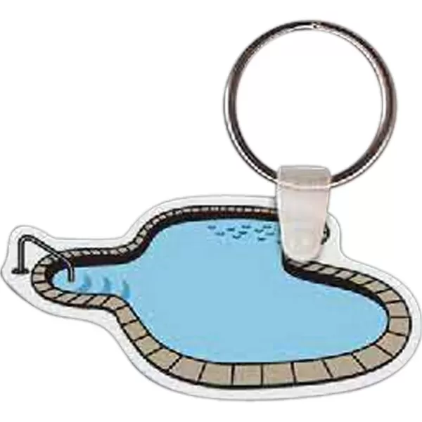 Pool shaped key tag,