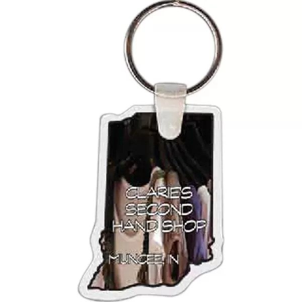 Indiana shaped key tag