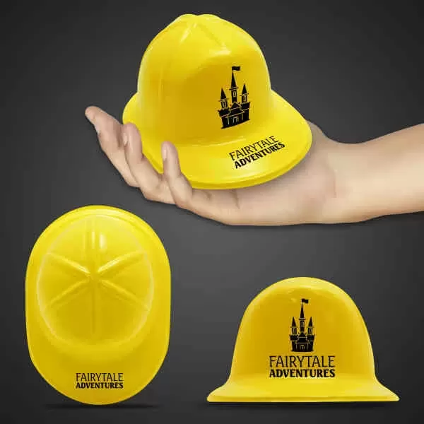 Miniature yellow construction hat