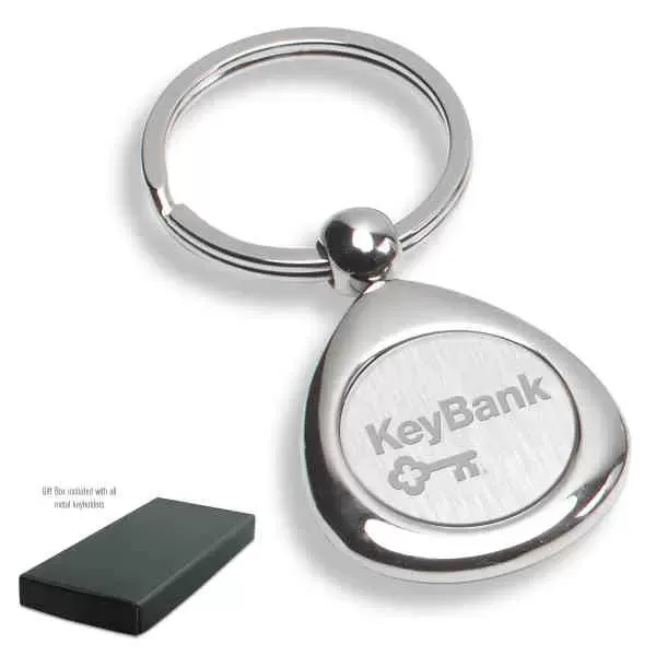 Chrome-colored metal key holder