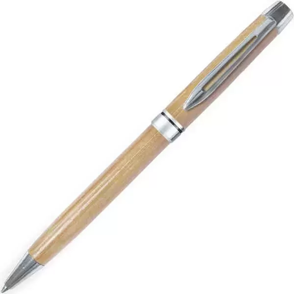 Bamboo twist ballpoint pen