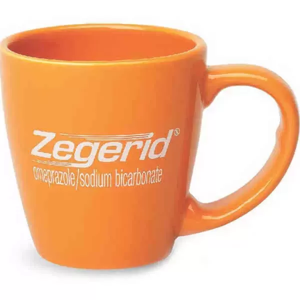 14 oz. ceramic mug.