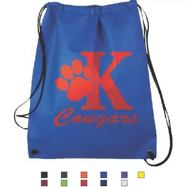Nonwoven drawstring cinch-up backpack.