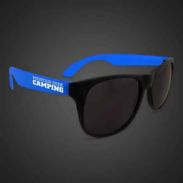 Plastic sunglasses with black