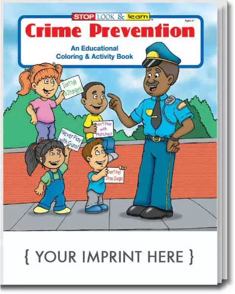 Crime Prevention educational coloring