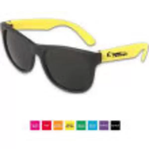 Youth sunglasses with neon-colored