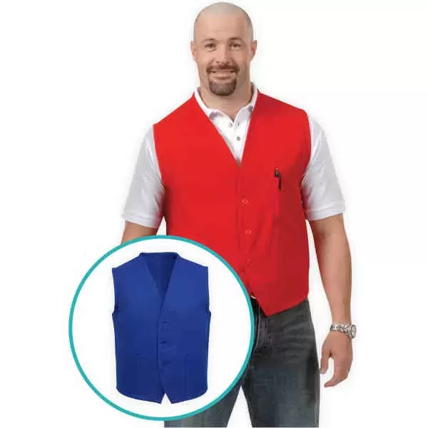 Unisex button vest with