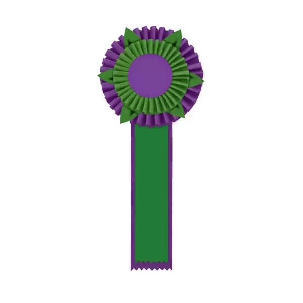 Rosette with two streamers