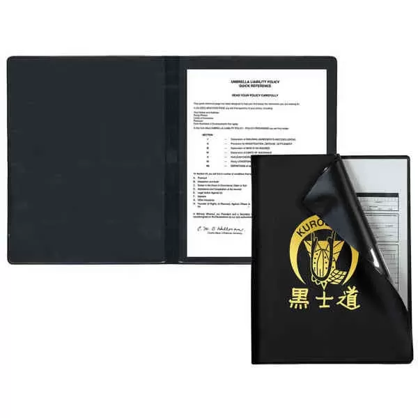 Flexible cover presentation folder.