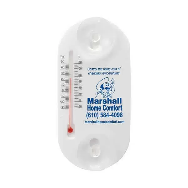 Oval shaped temperature gauge