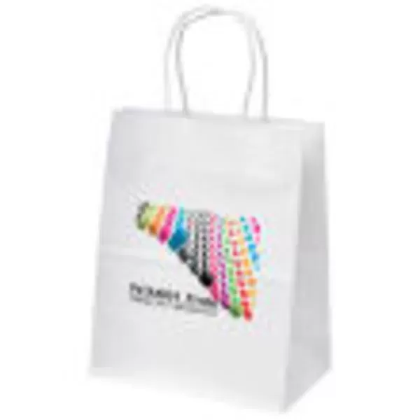 White kraft paper shopper