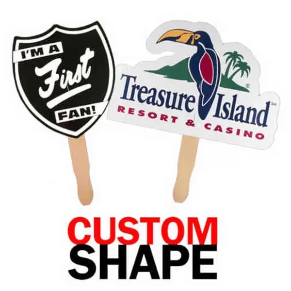 Custom shaped hand fan,