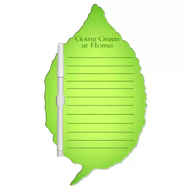 Leaf shaped dry erase