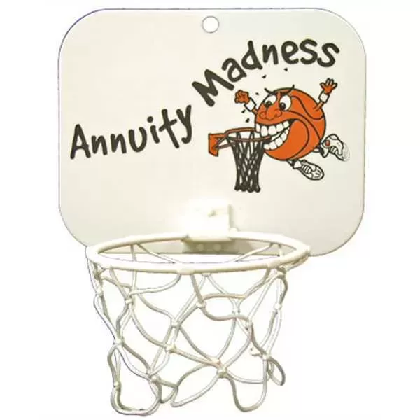Customizable miniature basketball backboard