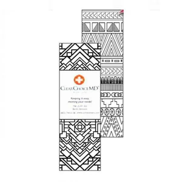 Patterns coloring bookmark. 