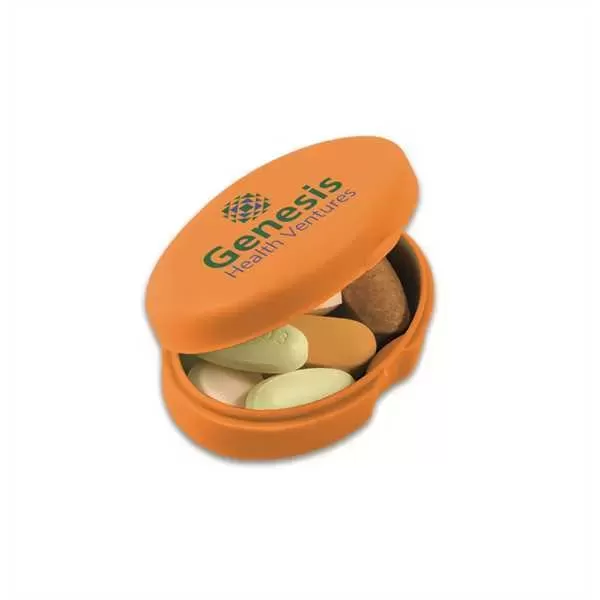 Oval shaped pill box