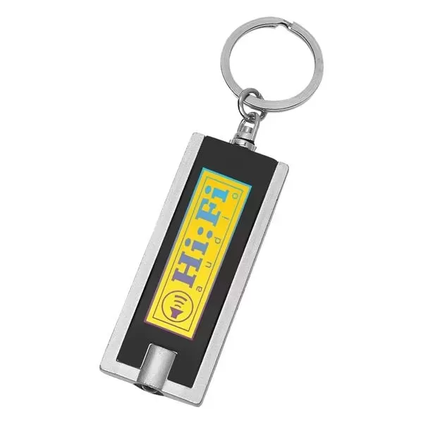 Rectangular LED keychain, batteries