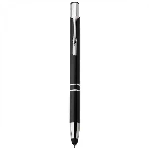 Anodized aluminum push-action pen