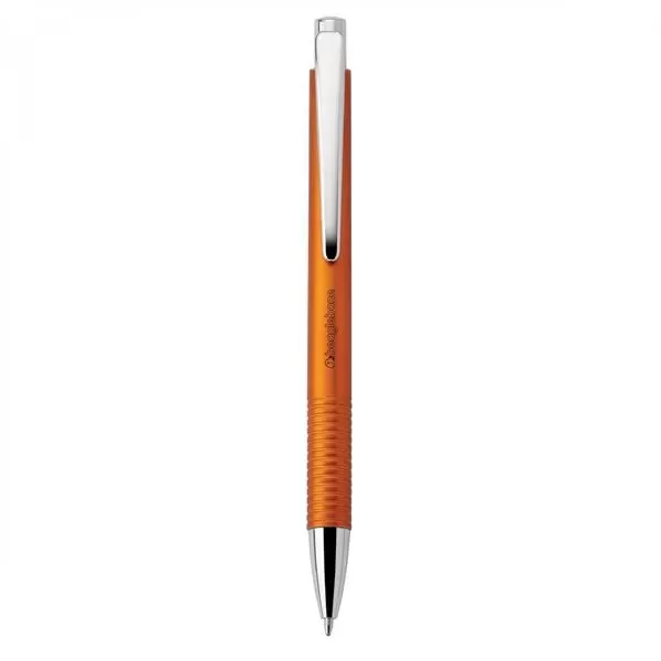 Heavyweight plastic push-action pen.PACKAGING