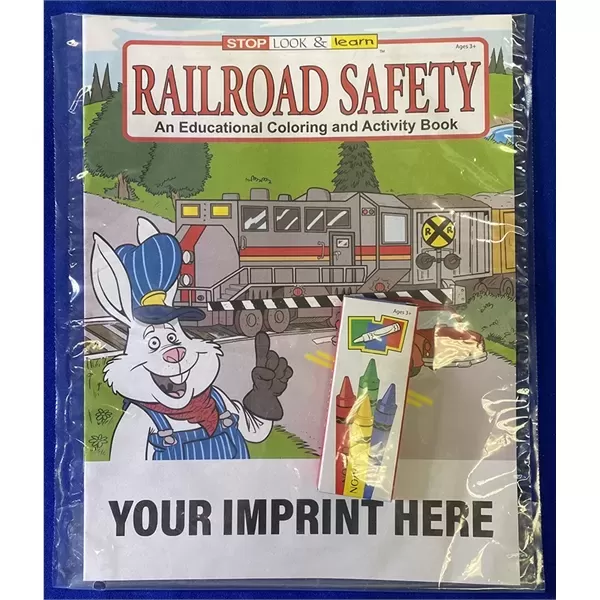 Railroad Safety educational coloring