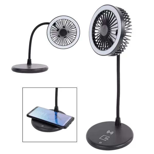 Desktop fan with ring