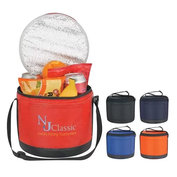 Round cooler bag with