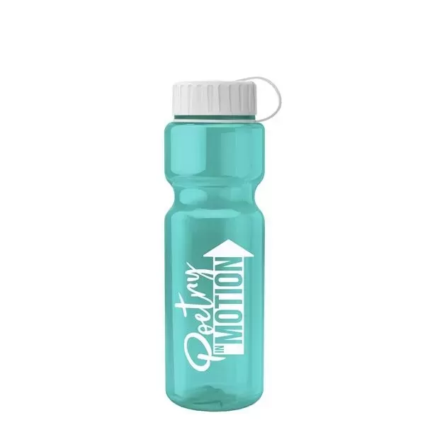 Transparent bottle with a