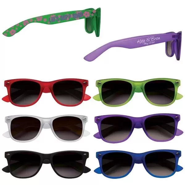 Soft finish plastic sunglasses