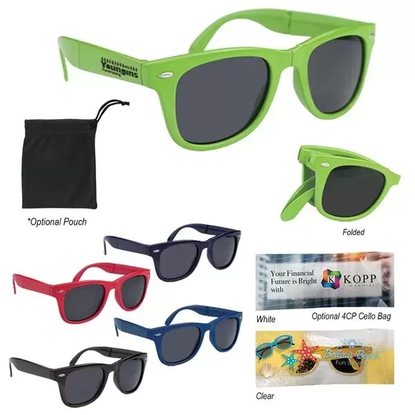 Folding sunglasses made of