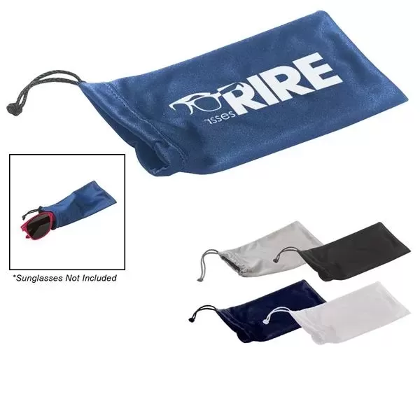 Microfiber pouch with drawstring