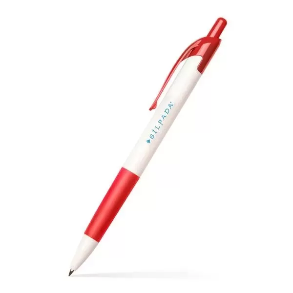 White retractable ballpoint pen