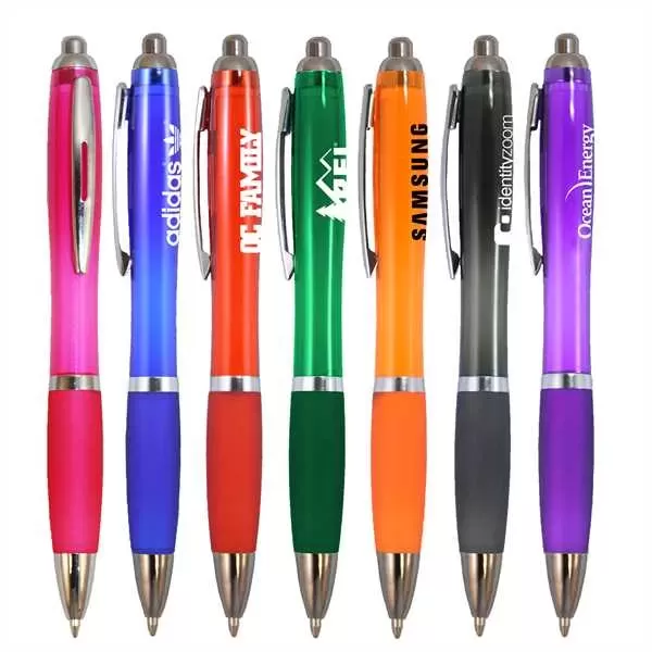 Soft rubber grip ballpoint