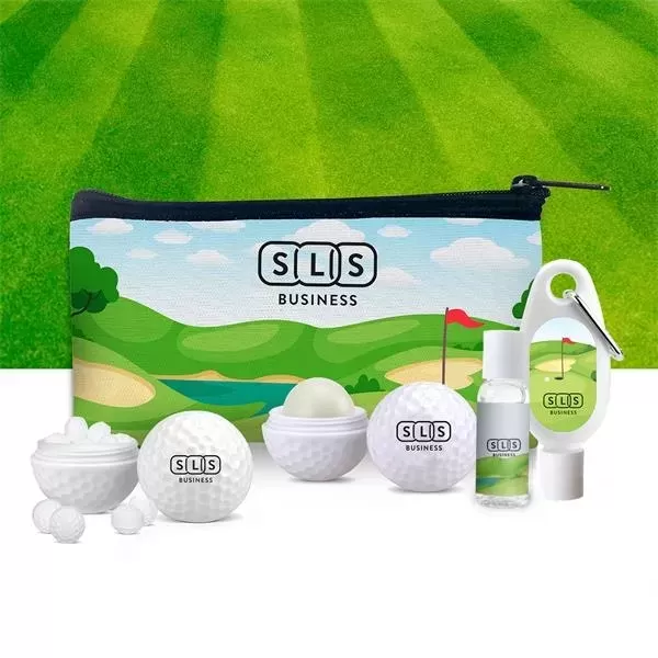Golf Kit includes sunscreen,