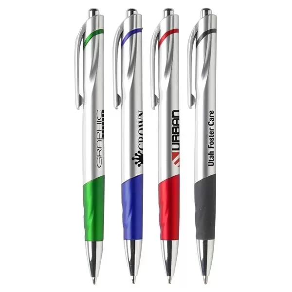 Retractable ballpoint with silver