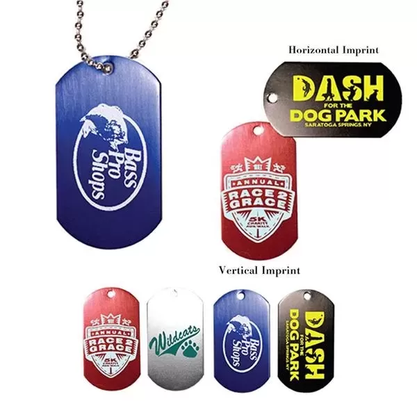 Anodized aluminum dog tag