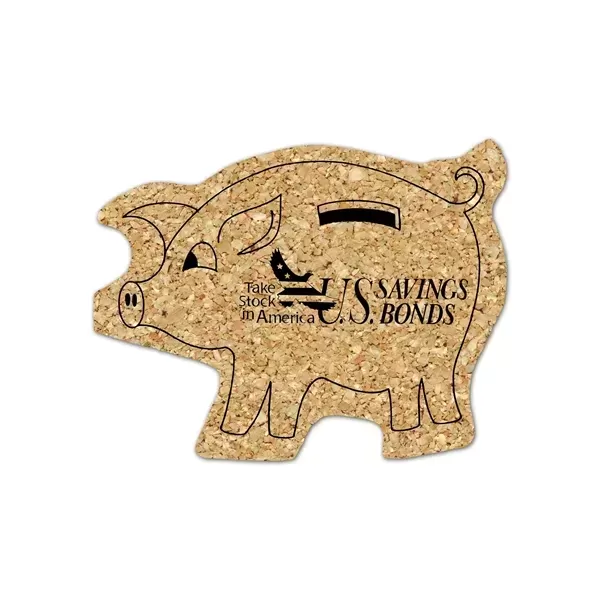 Piggy Bank Cork Coaster