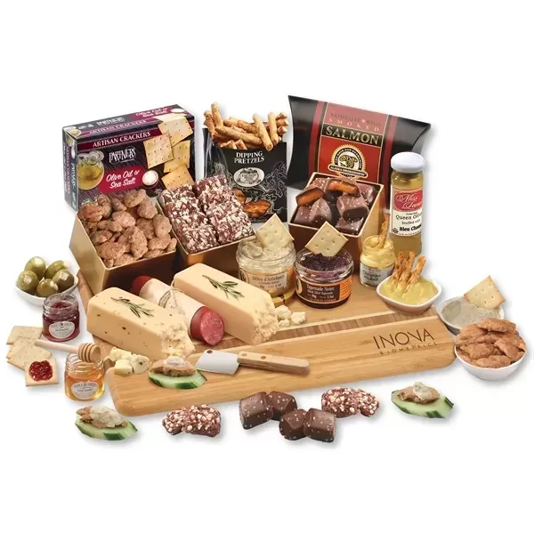 bamboo charcuterie board with