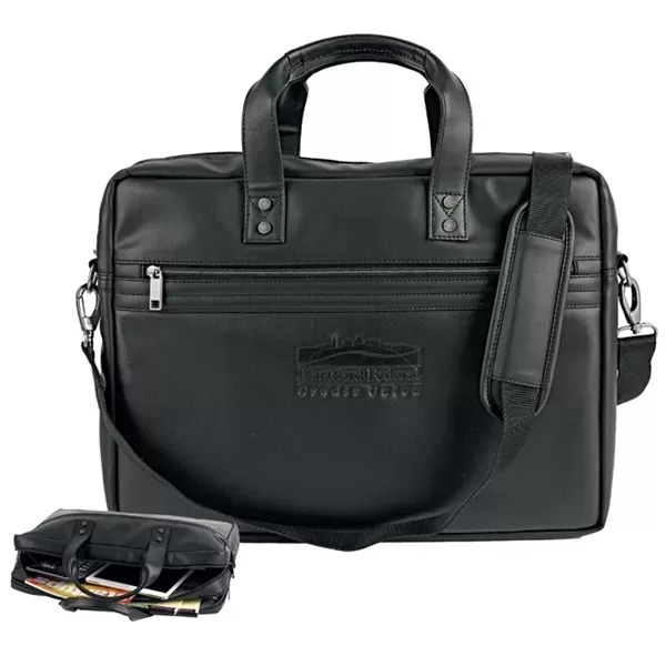 Leather briefcase comes with