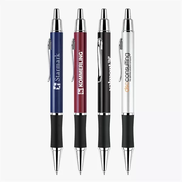 Aluminum click-action ballpoint pen